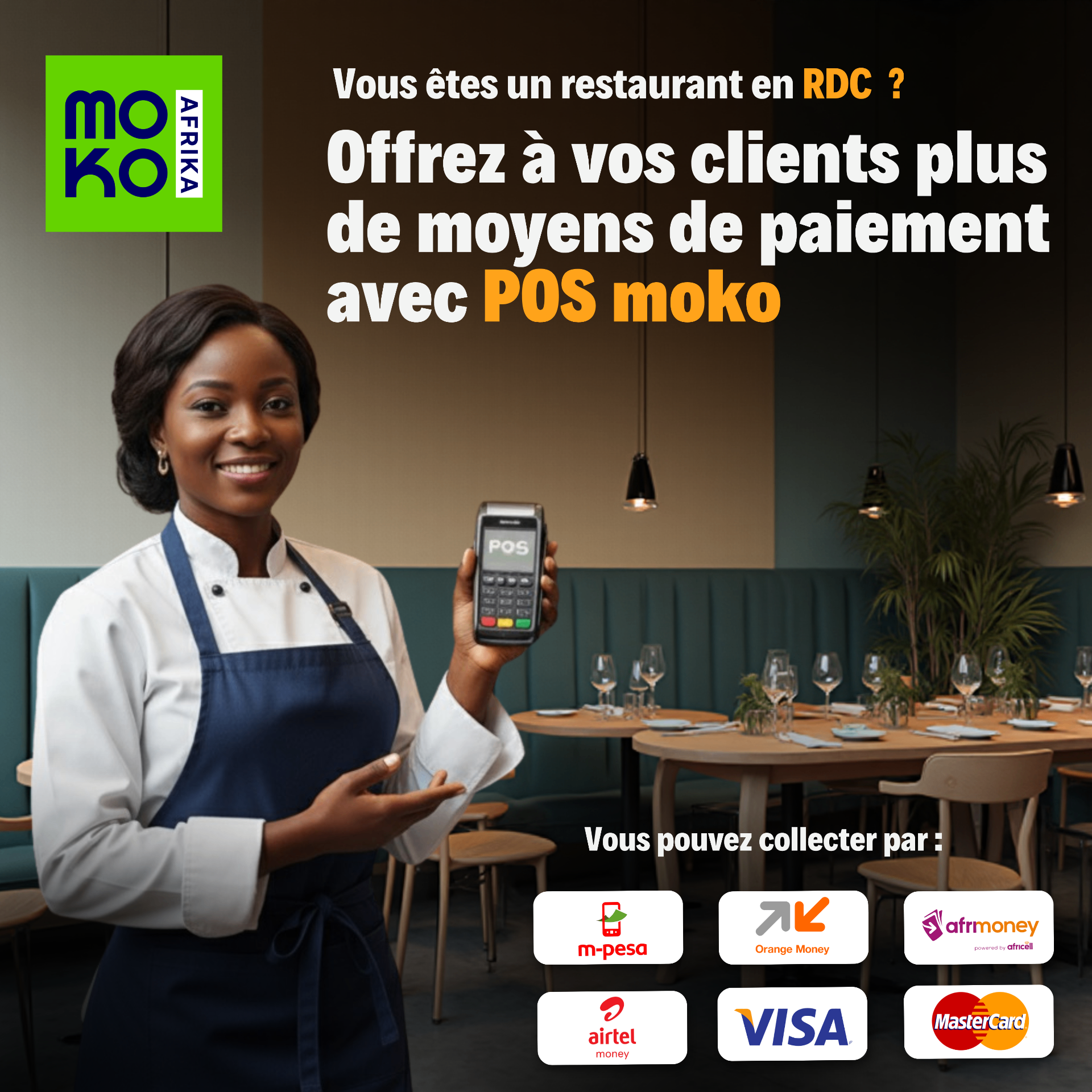 Terminal POS Moko en utilisation